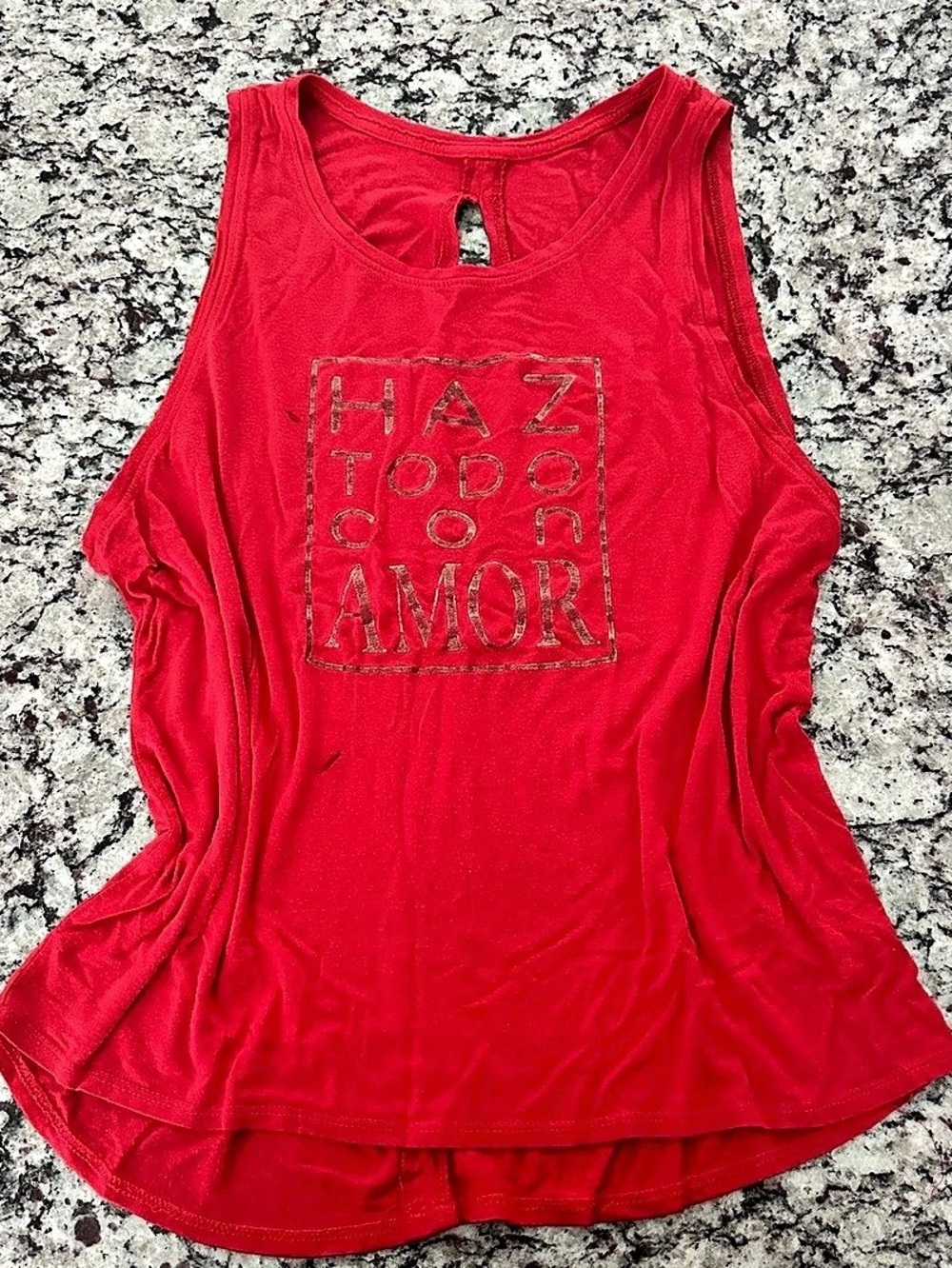 Red Graphic Tank Top
